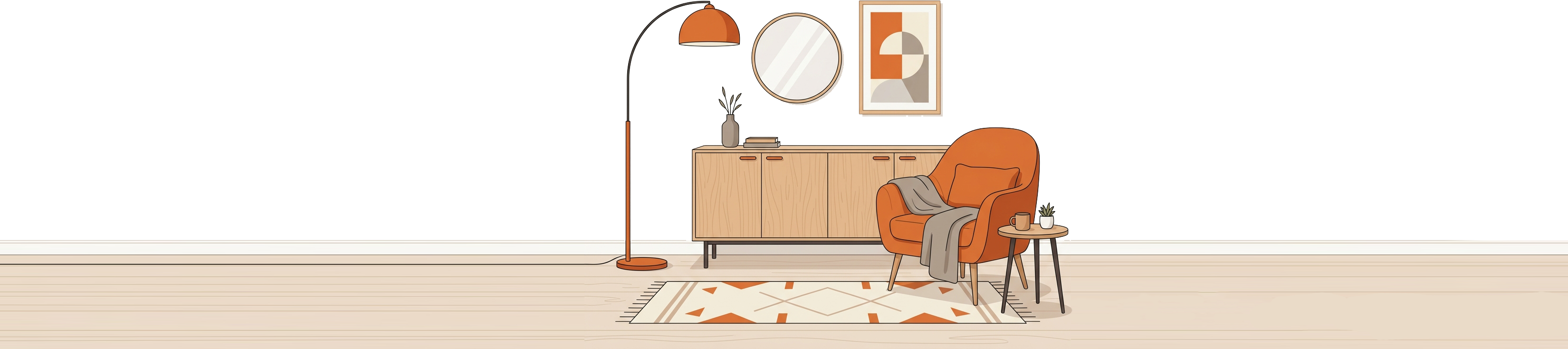 Snjoo modern minimalist furniture illustration
